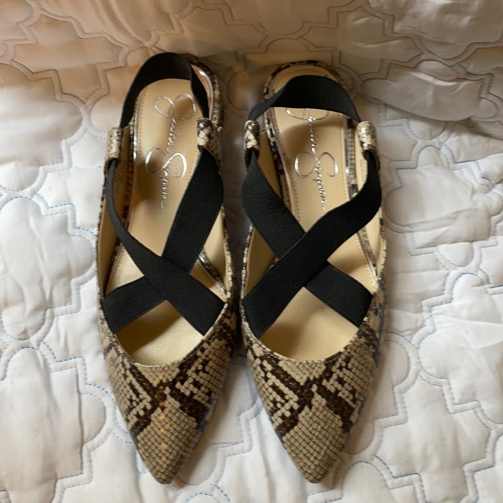 Jessica Simpson Python Print Flats
